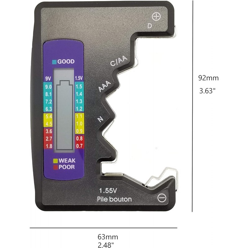 Probador Universal De Baterias Con Pantalla BT 886