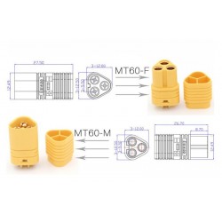 MT60 PLUG de Bateria (macho y hembra)