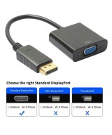 Convertidor de vídeo de Display Port a VGA
