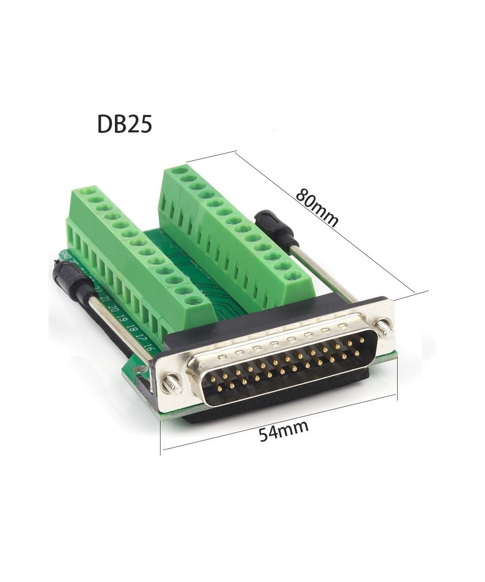 Conector macho DB25 con tornillos