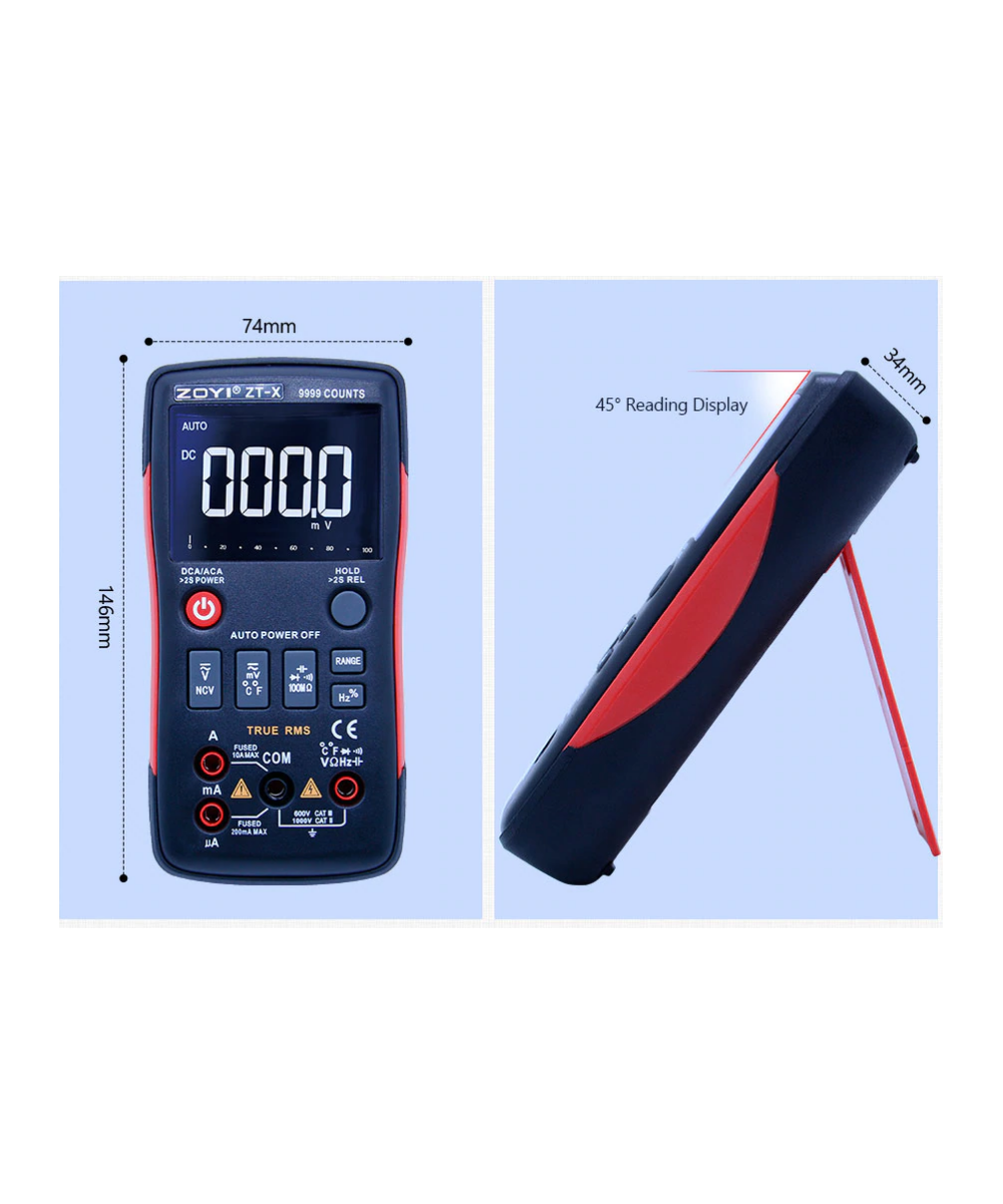 Multimetro autorango, frecuenciometro ZOYI ZT-X