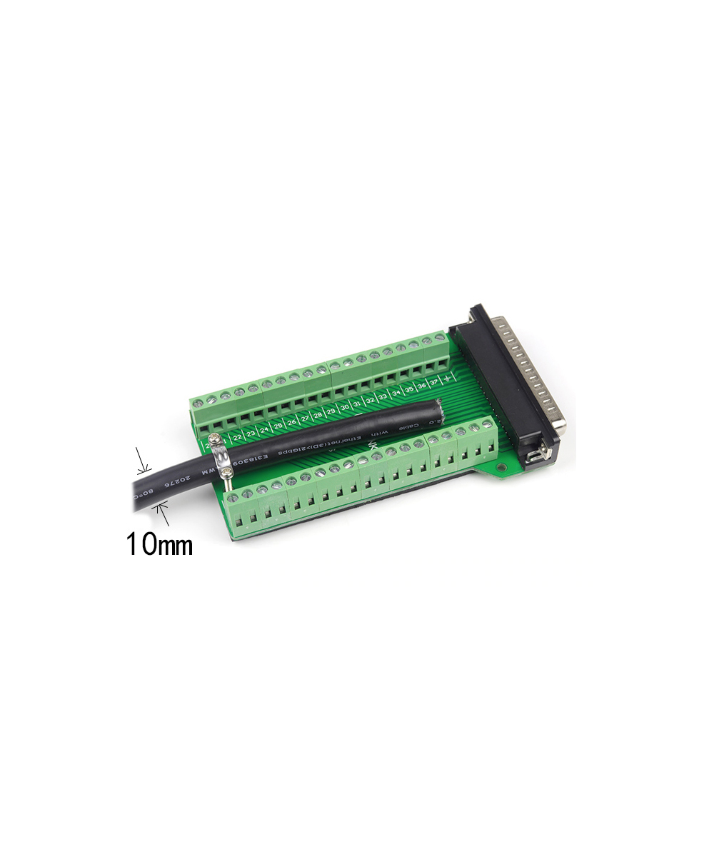 Conector DB37 macho con tornillos