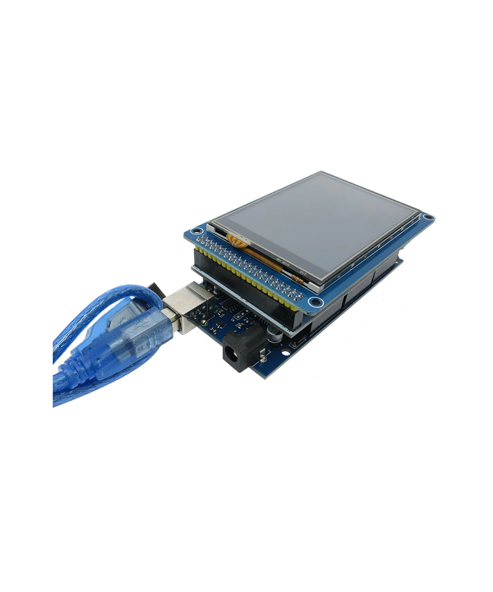 Tarjeta de Desarrollo Mega 2560 R3, Shield y Pantalla Touch 3.2 Pulgadas (Kit)