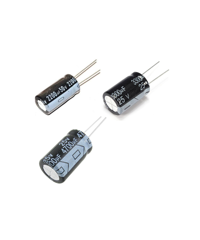 Capacitores electroliticos de 1000uf, 2200uf, 3300uf, 4700uf o 10000uf  1 valor (1 unidad)