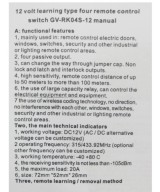 Rele inalambrico 4 canales 2 controles 315MHZ