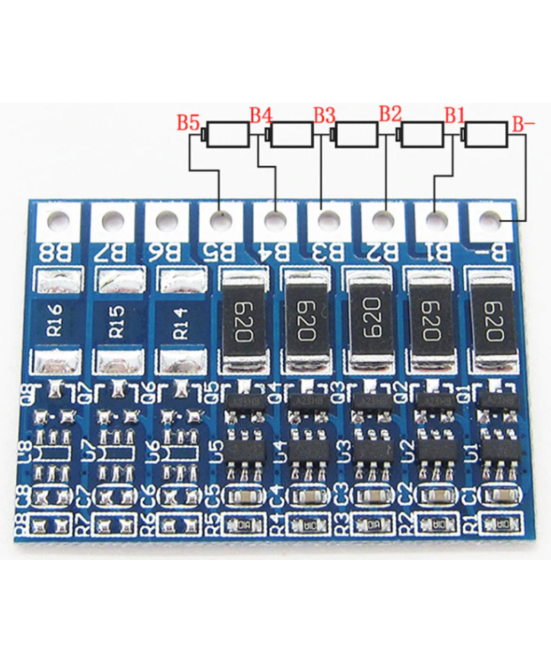 Cargador de bateria de litio BMS 5S 21V 18650
