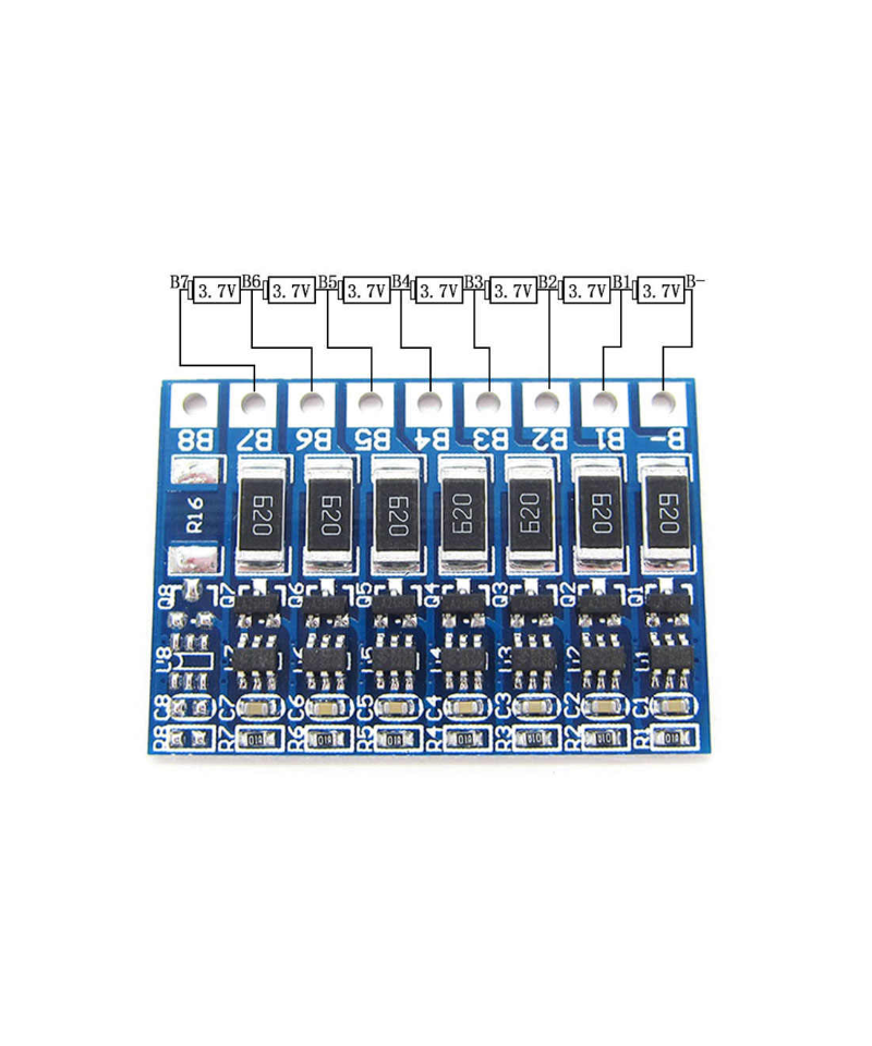 Cargador de batería de litio BMS 7S 29.4V 4.2V 18650