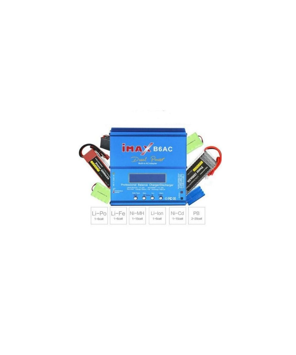 Cargador de batería tipo LiPo IMAX B6 AC 80W 6A 5000mAh