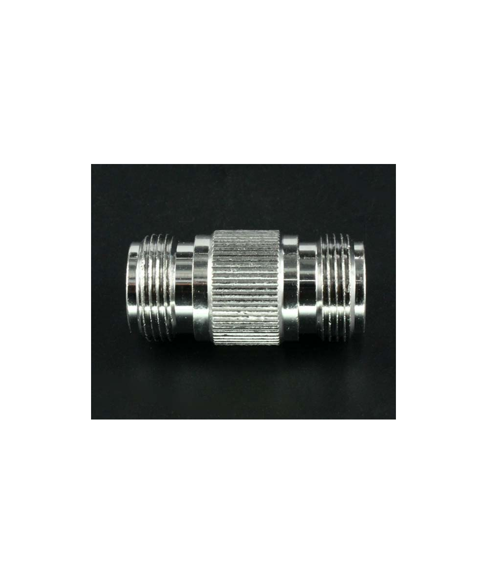 Adaptador RF de coaxial tipo N hembra a hembra con rosca fija
