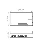Contenedor plástico para Arduino Mega y módulo de Red