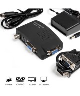 Convertidor de audio y video de BNC, S-video a VGA