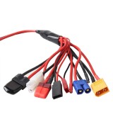 Adaptador de cargador 8 en 1 conector banana Dean, EC3, Tamiya, TRX, XT60, JST, Futaba