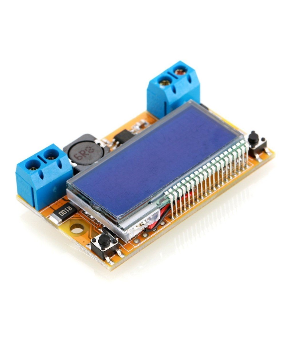 Regulador decreciente y medidor de voltaje y corriente