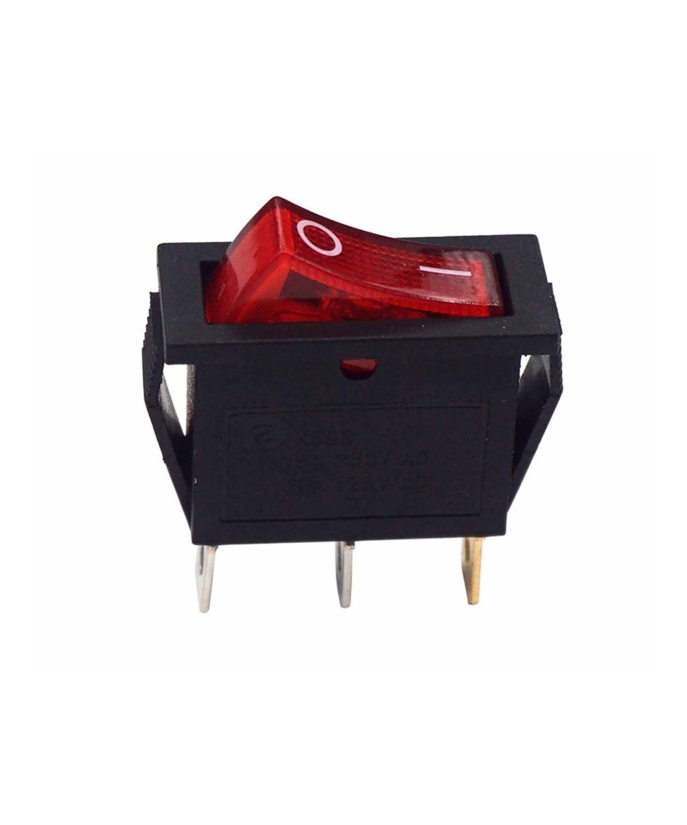 Interruptor de 3 pines 2 posiciones con luz KCD3