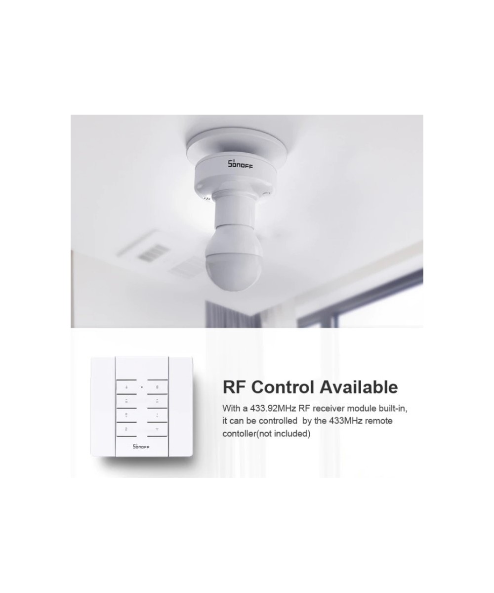 Porta lampara control de voz, RF 433Mhz inteligente WIFI Sonoff R2