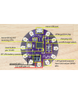 Tarjeta de desarrollo Lilypad con puerto micro USB compatible con Arduino