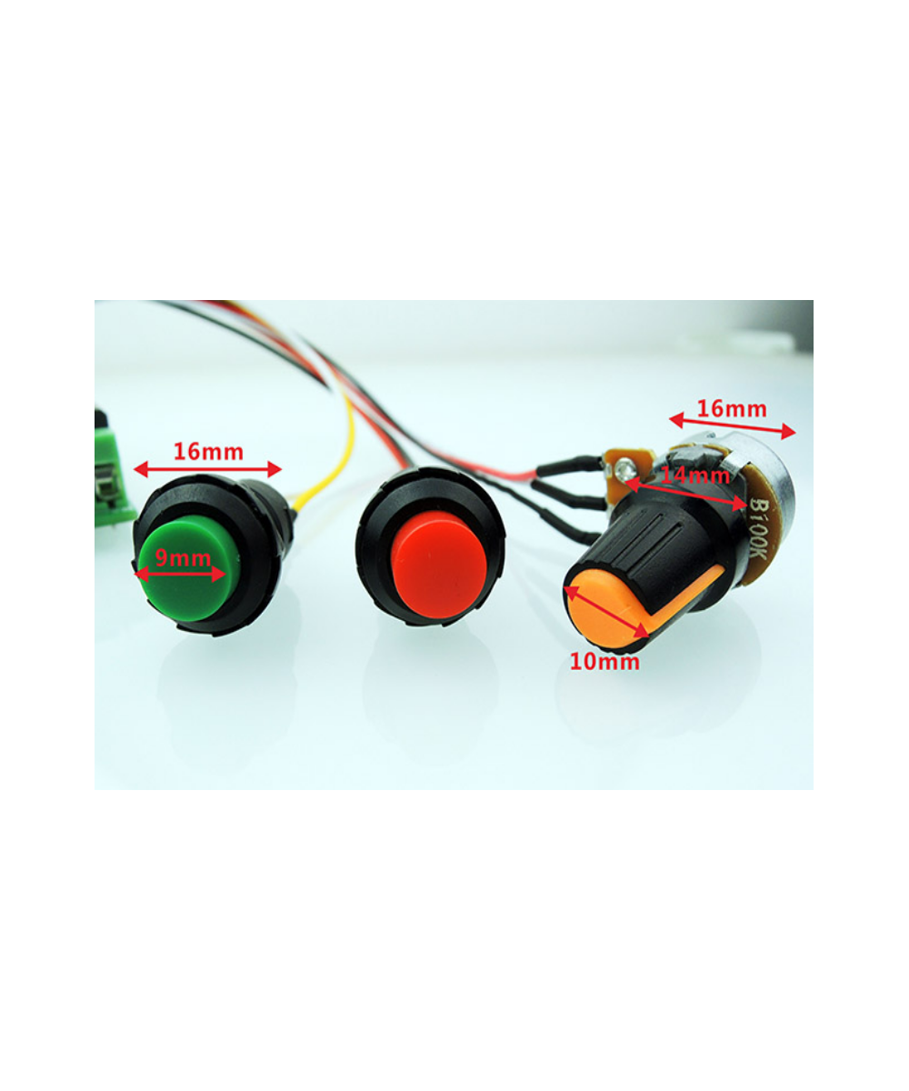 Controlador de velocidad de motor PWM 3A 6V / 9V / 12V / 24V 1203BS