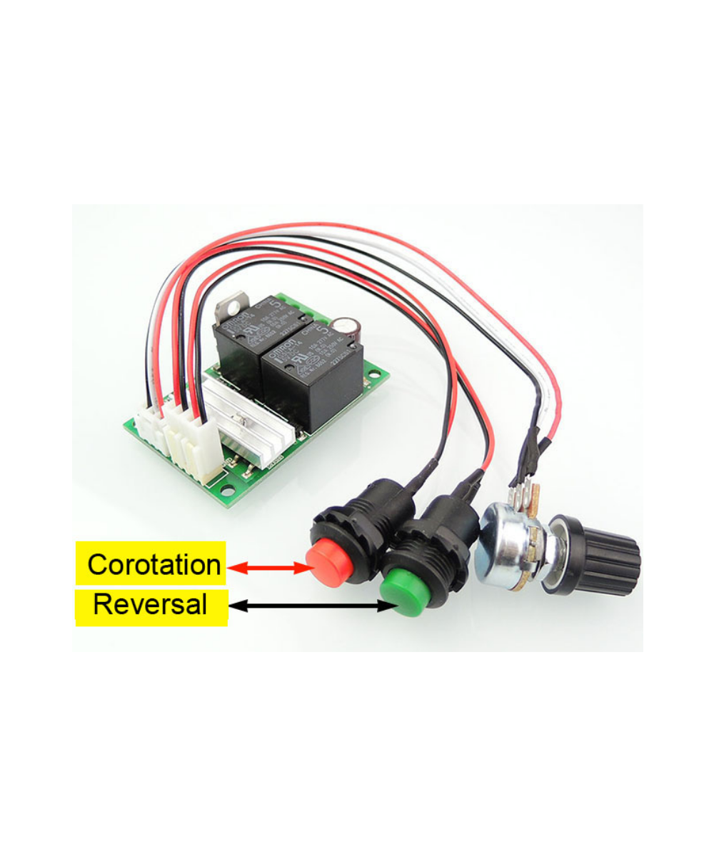 Controlador de velocidad de motor PWM 3A 6V / 9V / 12V / 24V 1203BS