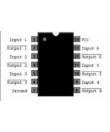 Inversor de señal Schmitt trigger SN74HC14N 74HC14