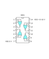 Compuerta lógica NOR Texas CD4001