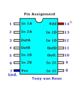 Compuerta lógica NOR Texas CD4001