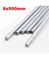 Varilla lisa de acero inoxidable de 8mm de diametro x 500mm de largo