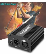 Microfono con tripode y fuente phantom MGHK E-300