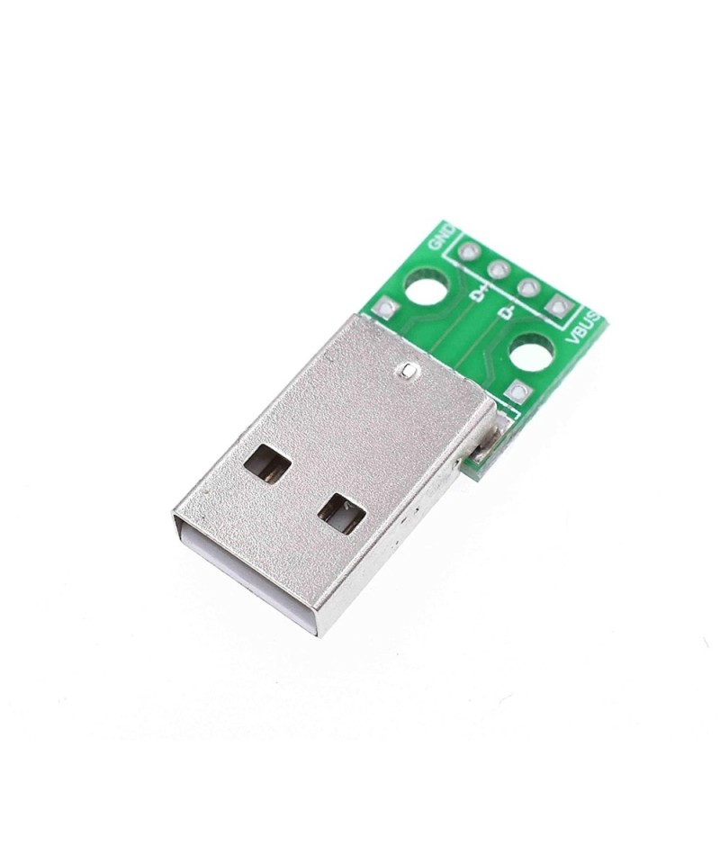 Puerto USB macho 2.0 para PCB DIP 2.54mm 4 pines