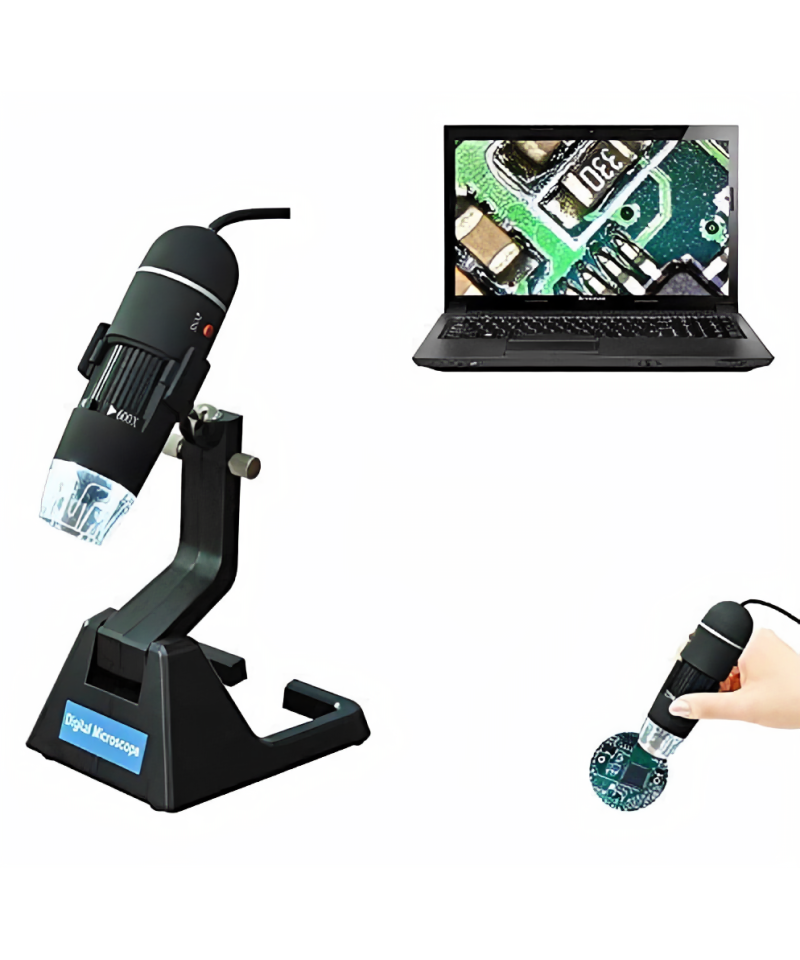 Microscopio digital de 2MP USB 25X-600X