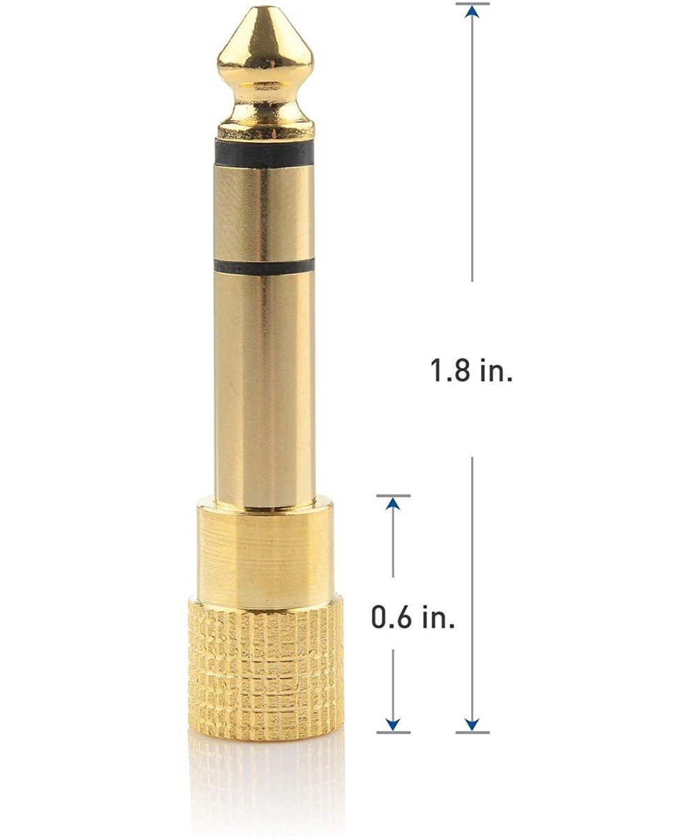 Adaptador de audio salida macho 1/4" (6.35mm)  y entrada hembra de 3.5mm