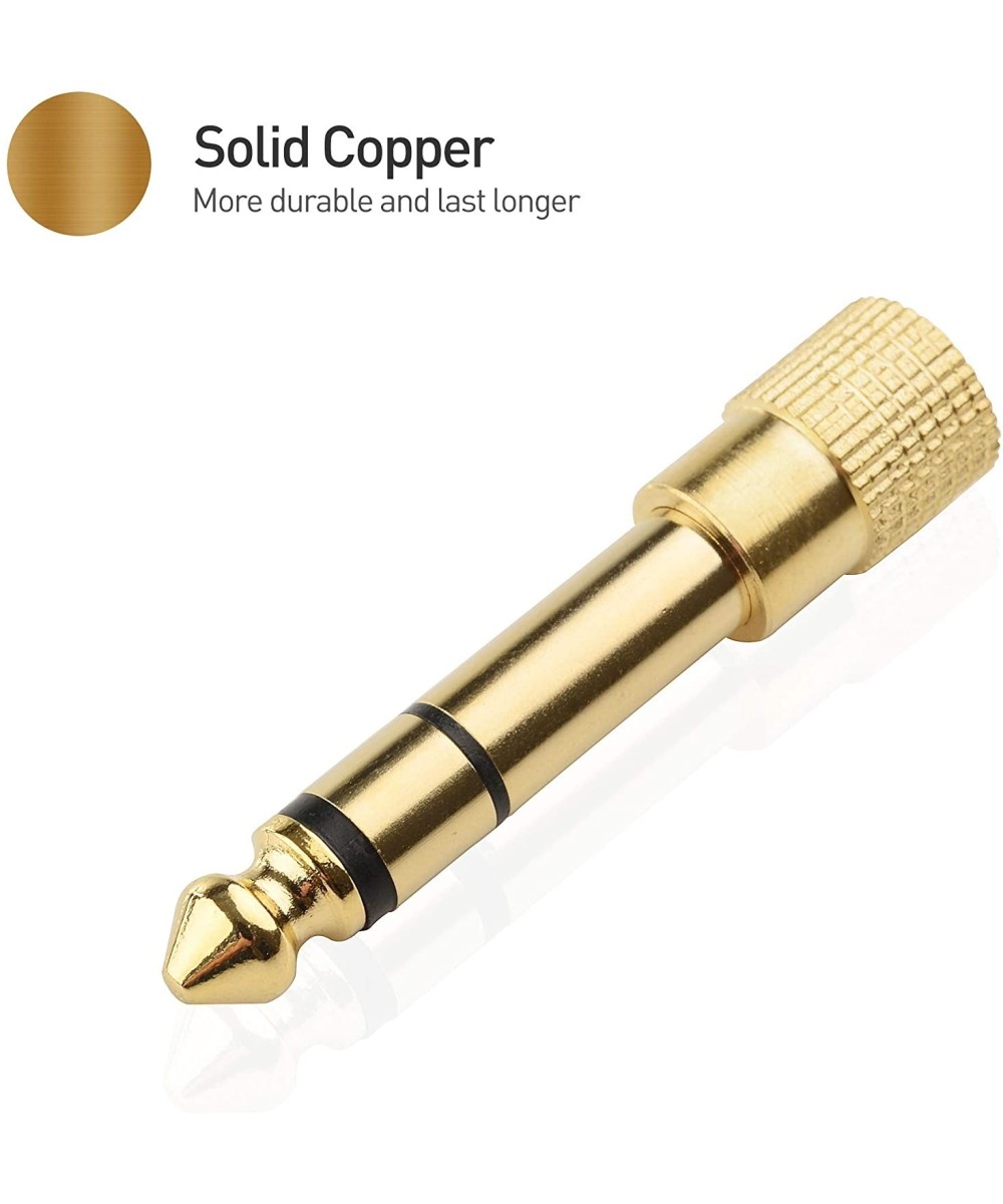 Adaptador de audio salida macho 1/4" (6.35mm)  y entrada hembra de 3.5mm