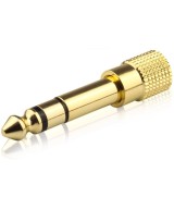 Adaptador de audio salida macho 1/4" (6.35mm)  y entrada hembra de 3.5mm