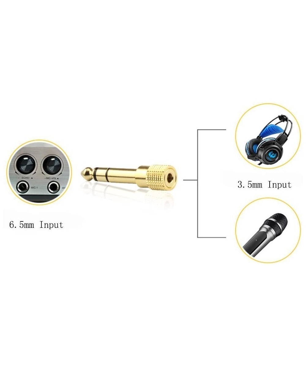 Adaptador de audio salida macho 1/4" (6.35mm)  y entrada hembra de 3.5mm