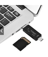Lector de memorias TF / micro SD OTG 3 en 1 USB-C / micro USB / USB