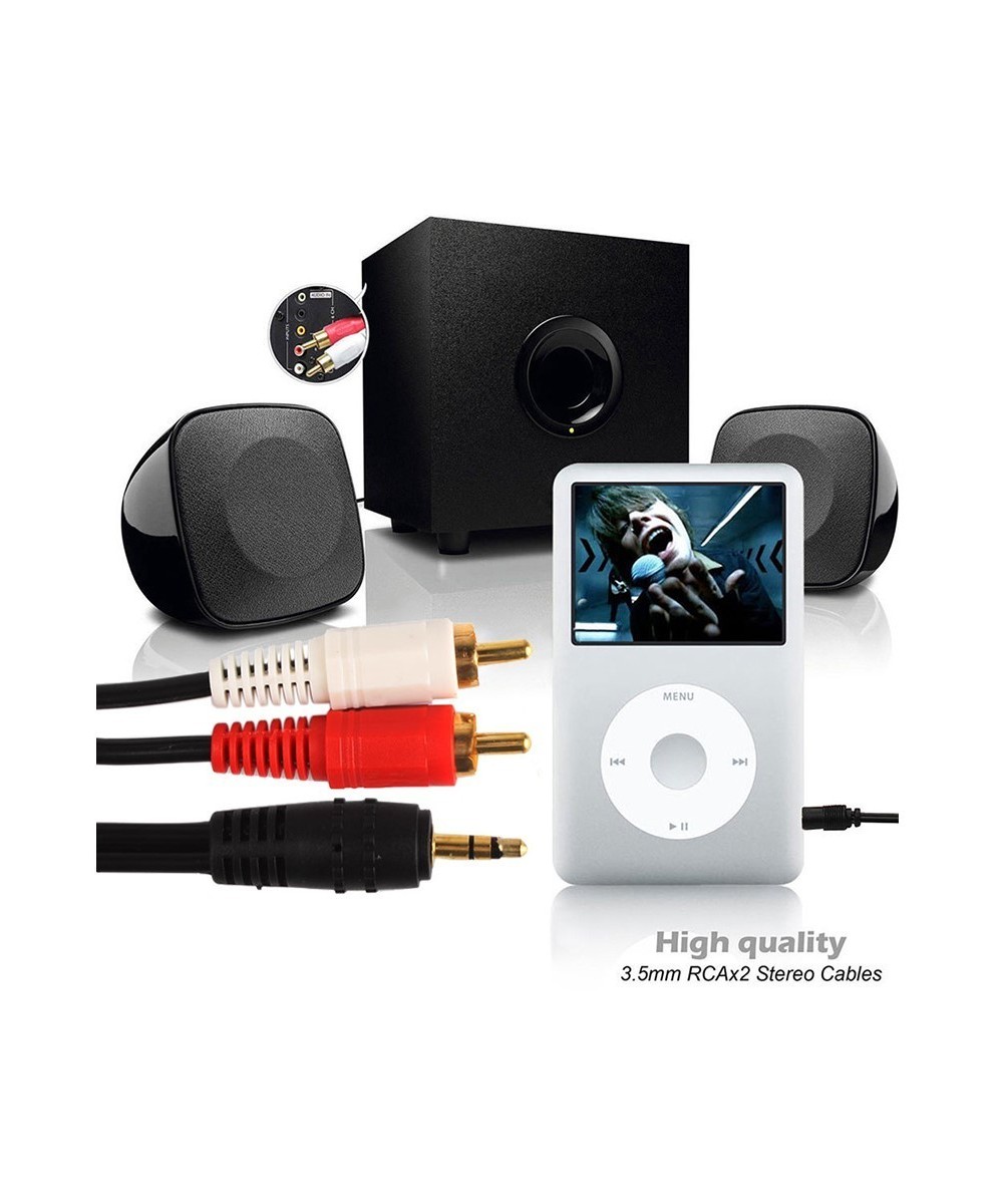 Cable de Audio de 3.5mm a RCA 1.5 y 2.5Metros/8Pies
