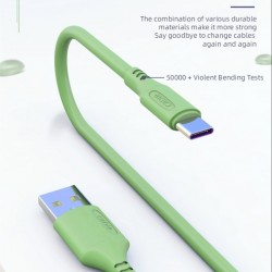 Cable de carga rápida de silicona USB-C a USB-A