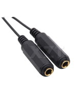 Splitter de Audio 1/4" (6.35mm) una entrada macho dos salidas hembra