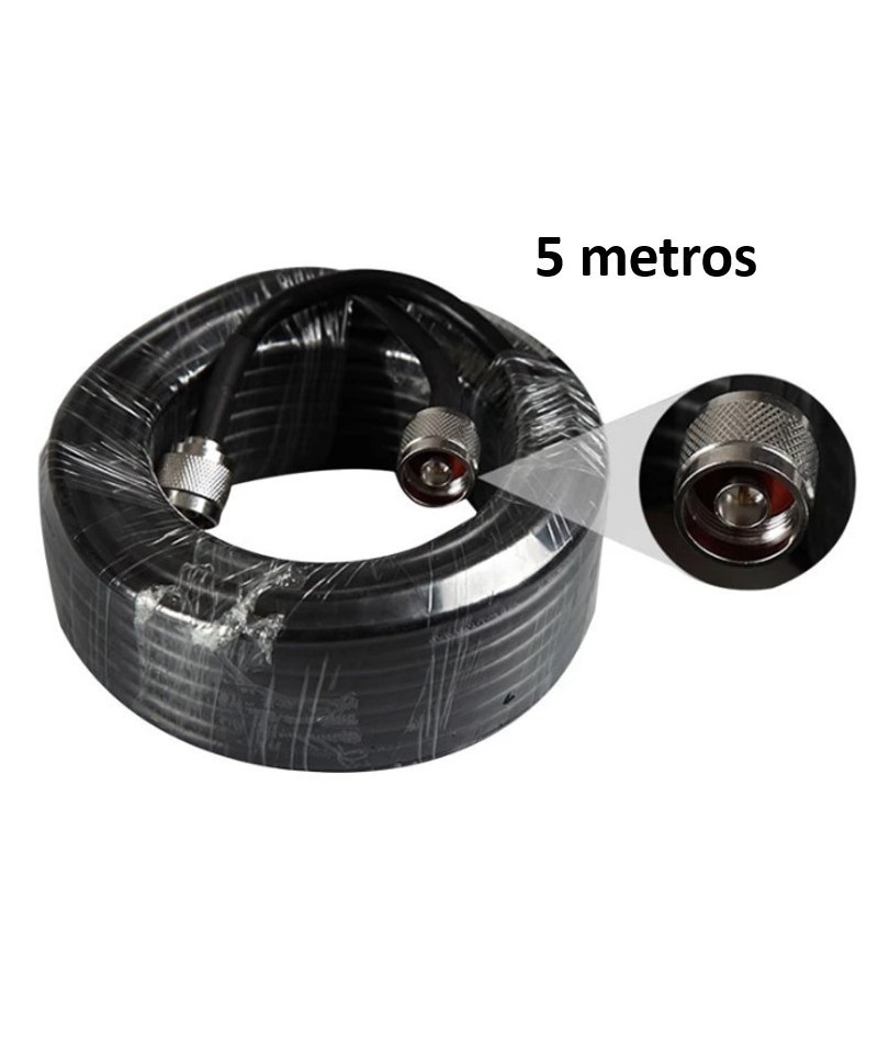 Cable RG8 con conector RF TIPO N macho 5m