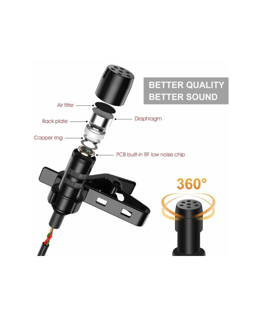 Mini micrófono Lavalier para celular con extensión de 2m Green Audio GAM-141L