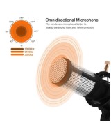 Micrófono de condensador USB con trípode y filtro