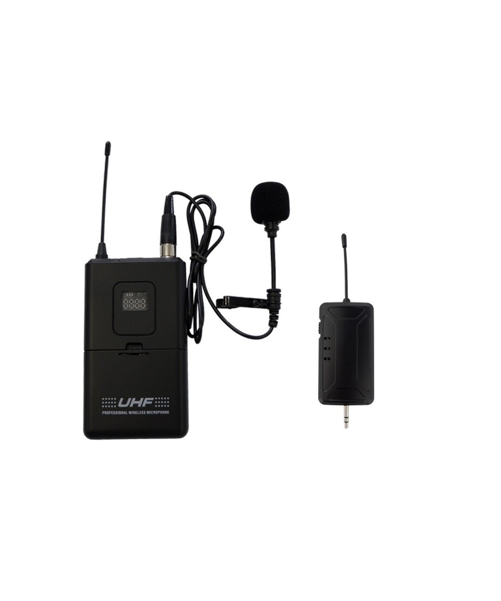 Microfonos Inalambricos M-202 UHF con 1 Receptor 3.5mm y 2 Transmisores