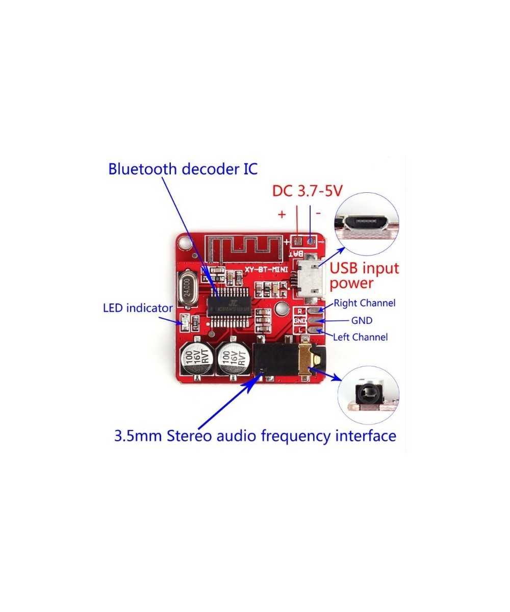 Modulo Bluetooth de Audio HIFI MP3 3W XY-BT-MINI