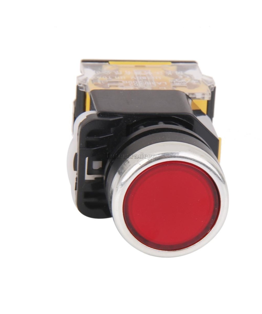 Boton industrial push botton rojo