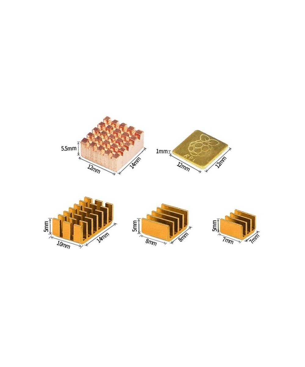Disipadores de calor Raspberry Pi 3 / Pi 4 (5 unidades)