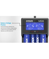 Cargador de baterías Xtar VC4 4 espacios