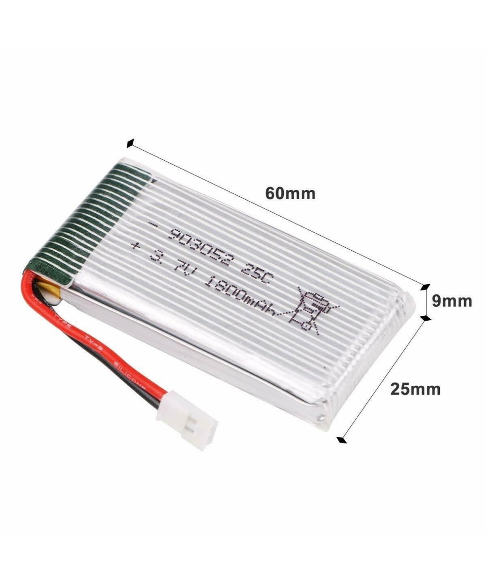Batería tipo lipo recargable 903052 3.7V para drone 1800MaH con cargador USB