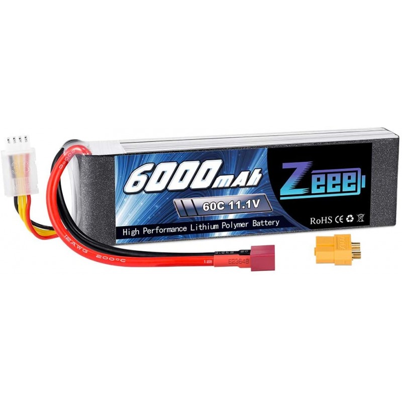 Batería tipo lipo Zeee 6000mAh 11 1V 60C 3S