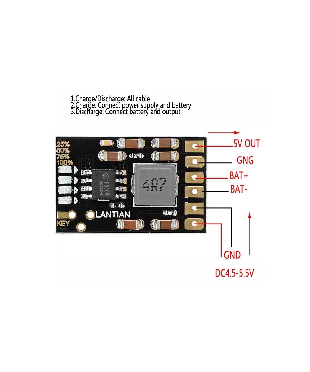 Cargador de bateria 4 en 1- 5V 2.1A
