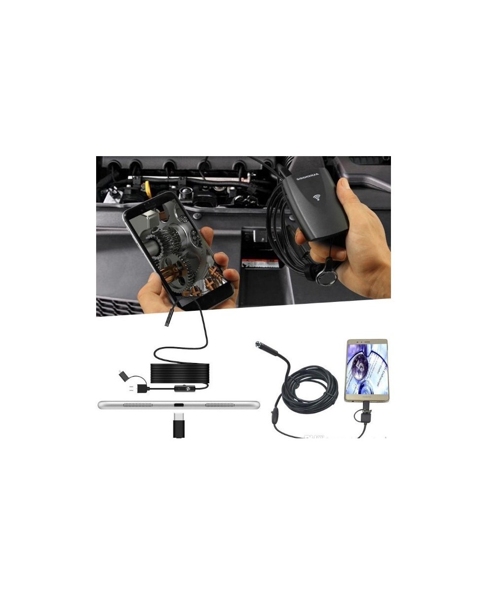 Endoscopio digital 3 en 1 con camara y luz 5m