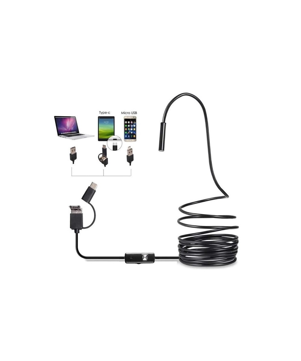 Endoscopio digital 3 en 1 con camara y luz 5m